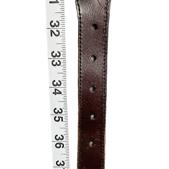 Vintage Capezio Brown Braided Western Gothic Leather Belt w/Silver Accents main image 5